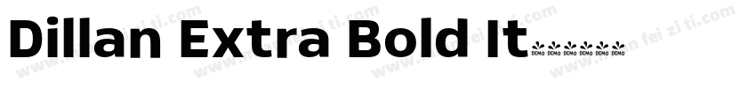 Dillan Extra Bold It字体转换